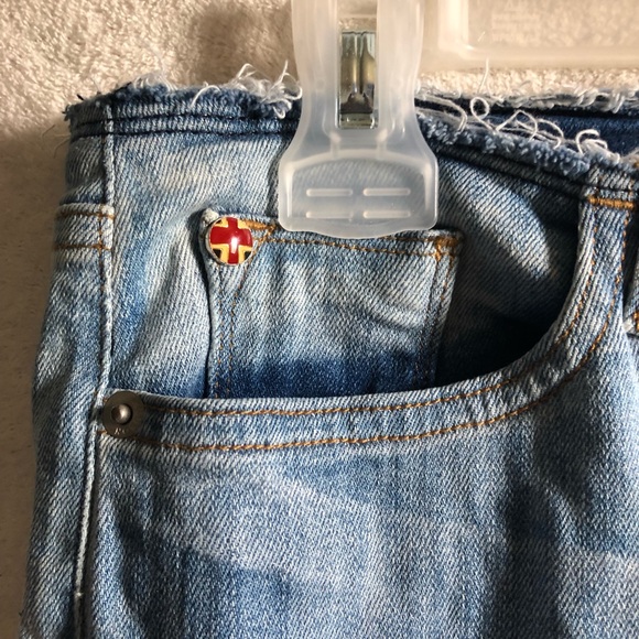 Hudson jeans denim pencil skirt frayed - Picture 5 of 9